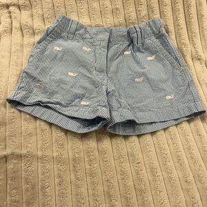 Vineyard Vines Blue and White Striped Girls Shorts Size 12